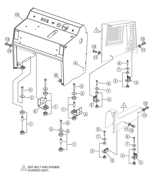 Console Mounts Assembly Parts-PS706016, PS706020, PS706026, PS706030, PS706036 DEUTZ BF3L2011 DIESEL ENGINE