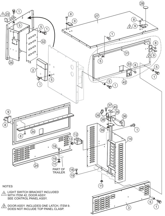 Cabinet Assembly Parts for LT12D50B Light Towers by Multiquip