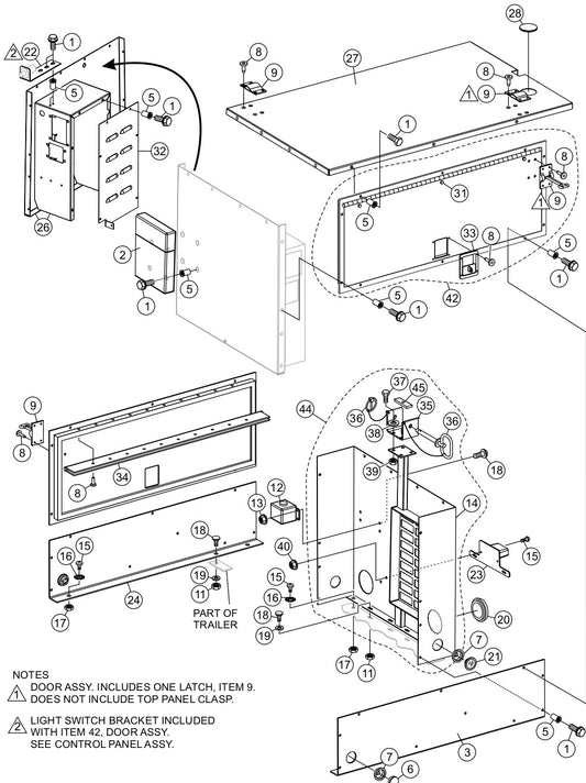 Cabinet Assembly Parts (New Style) for LTD1250SA By Multiquip