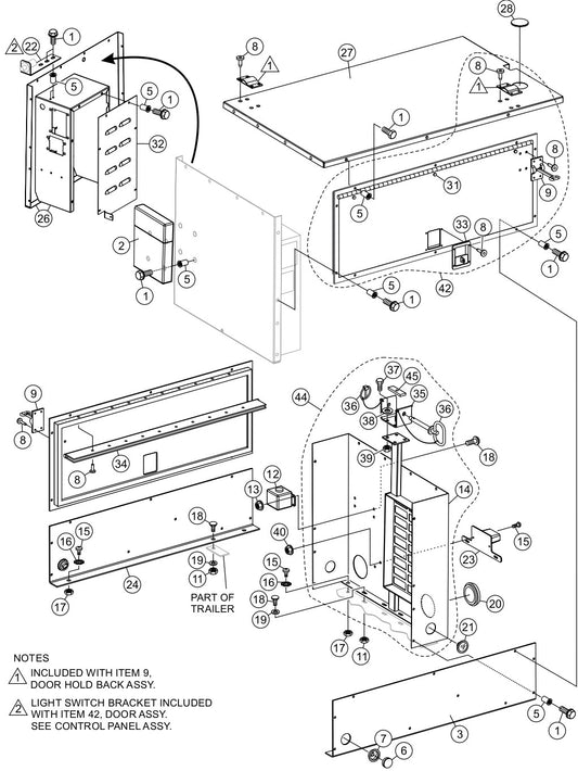 Cabinet Assembly Parts (New Style) for LT 12 Series By Multiquip