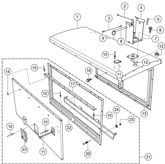 Cabinet Assembly Parts For LT6K5 Light Tower By Multiquipo