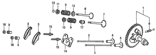 Honda GX390K1QWT2 Engine Camshaft Assembly Parts For SP2 13H20A SP2 S20H20A  By Multiquip