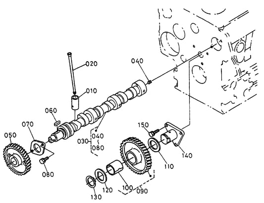 Camshaft and Idler Gear Shaft Assembly Parts for KD1800-KD6 Light Towers by Multiquip