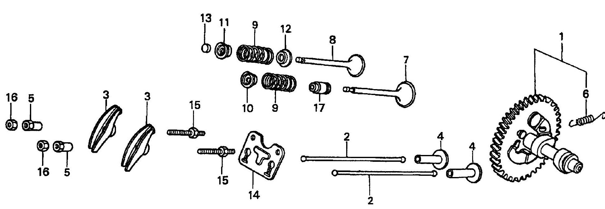 SP118 HONDA GX390U1QWT2  Camshaft Assembly Parts