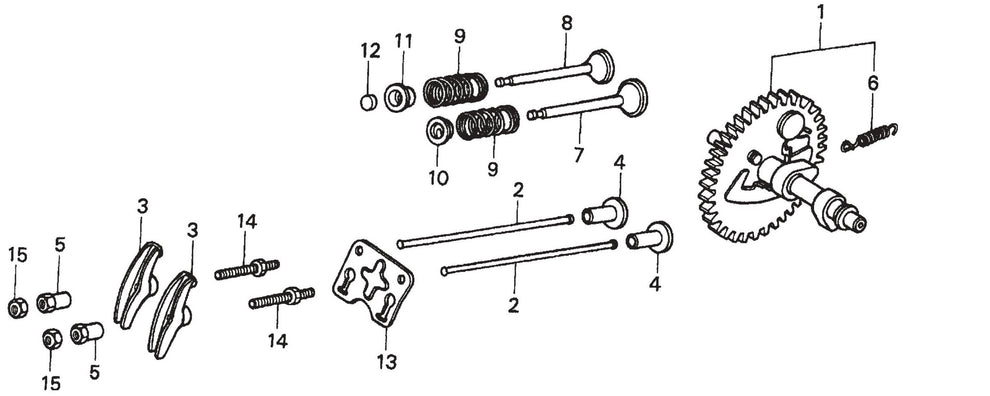 MVHR60HW HONDA GX120K1SM12  Camshaft Assembly Parts