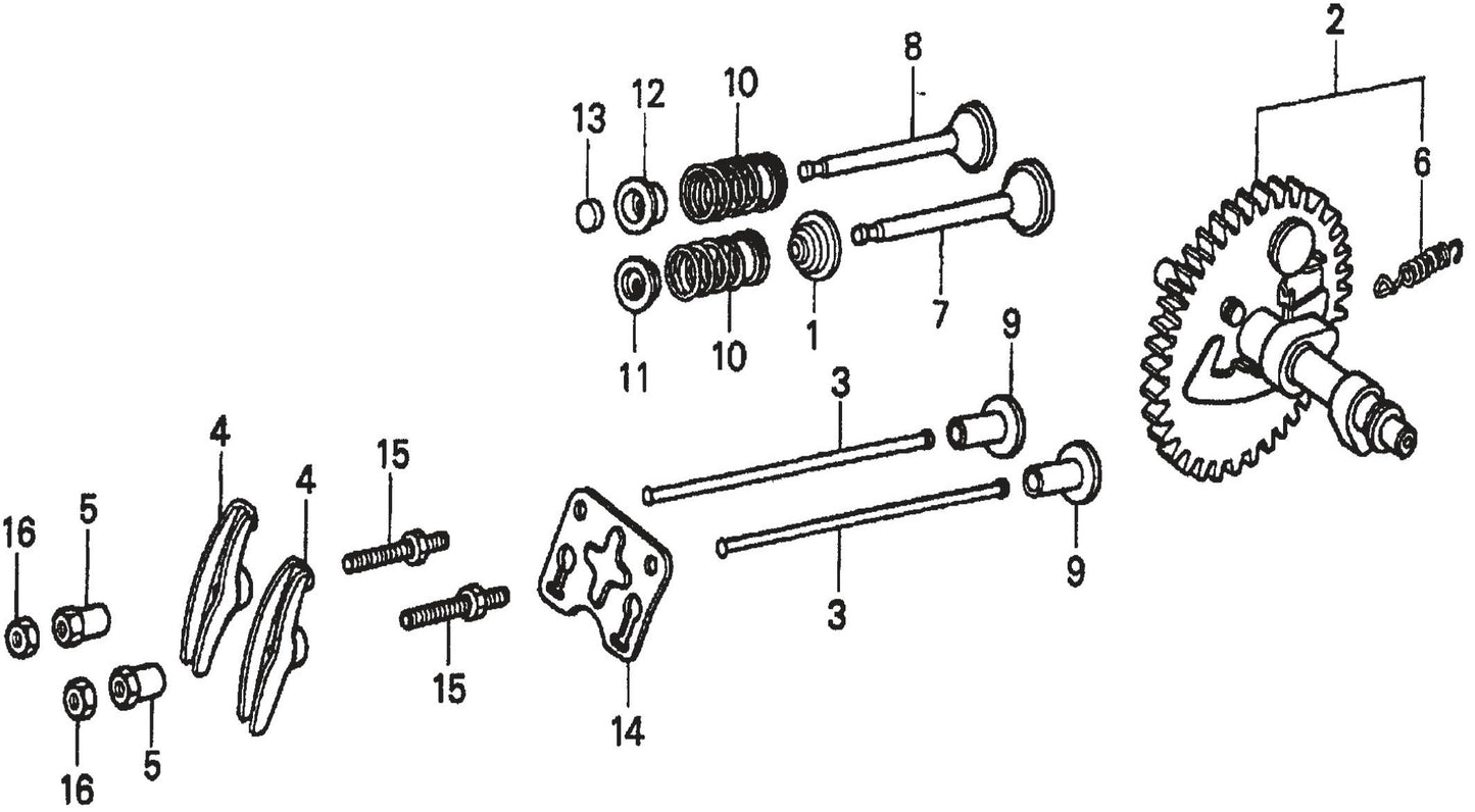 HONDA GX200QXC9 Camshaft Assembly Parts For FCG1 Series by Multiquips 