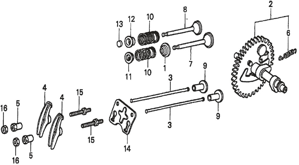HONDA GX200QXC9 Camshaft Assembly Parts For FCG1 Series by Multiquips 