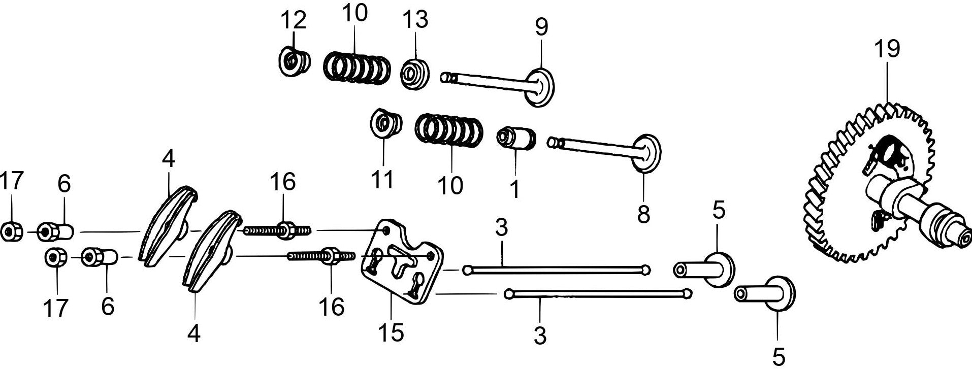 MVH208GH Honda GX240UT2SMXC/GX270UT2SCM Engine Camshaft Assembly Parts