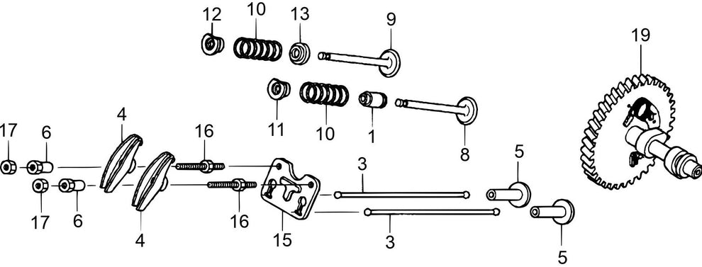 MVH208GH Honda GX240UT2SMXC/GX270UT2SCM Engine Camshaft Assembly Parts