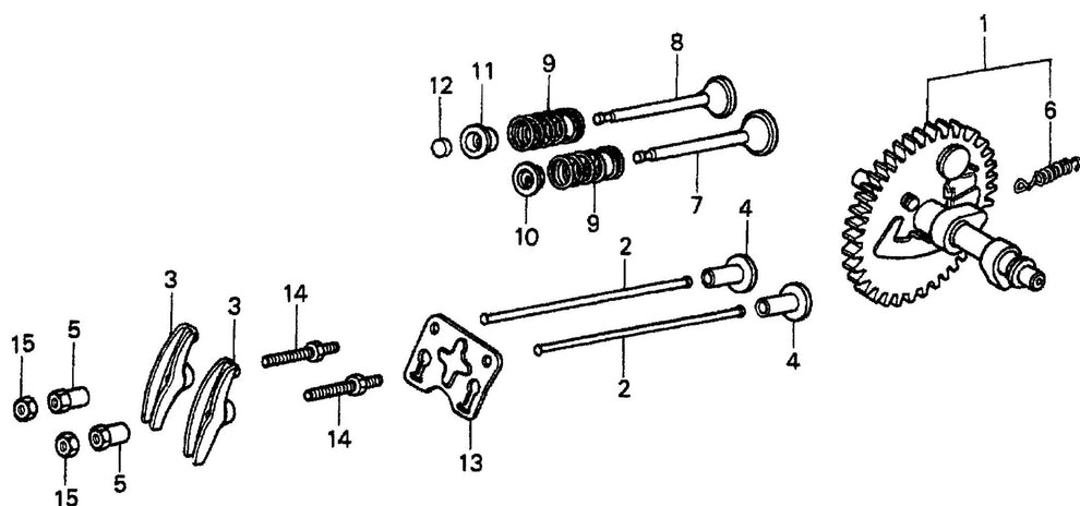 HONDA GX160K1TX2 Engine Camshaft Assembly Parts For T20H/QP202TH By Multiquip