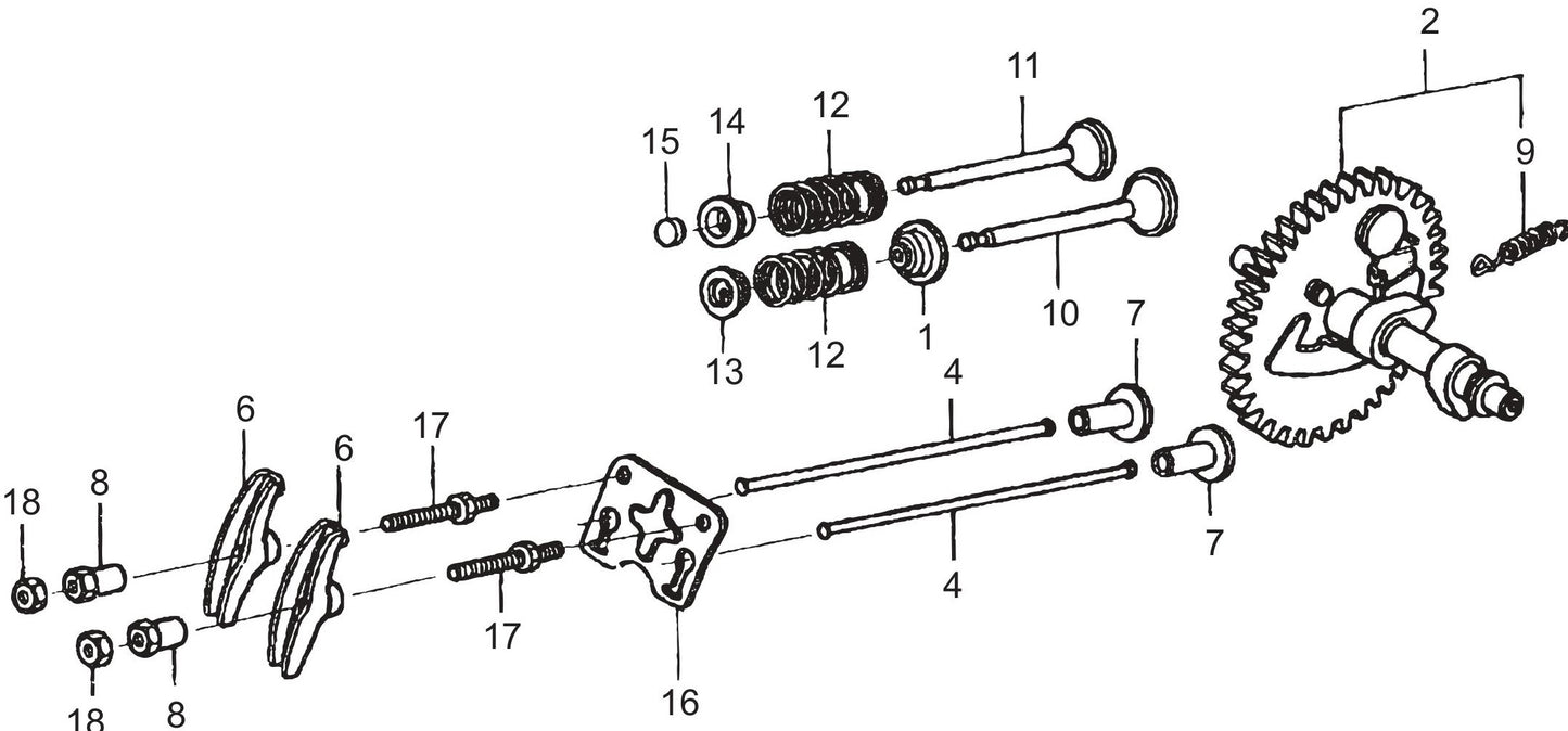 MVC80VH/VHW Camshaft Assembly Parts