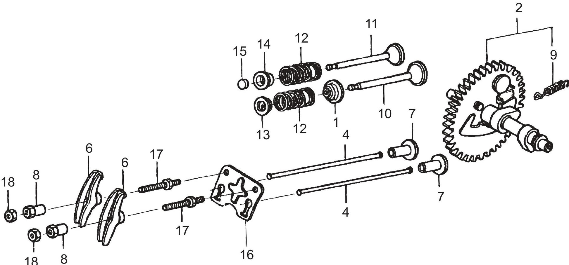 MVC80VH/VHW Camshaft Assembly Parts