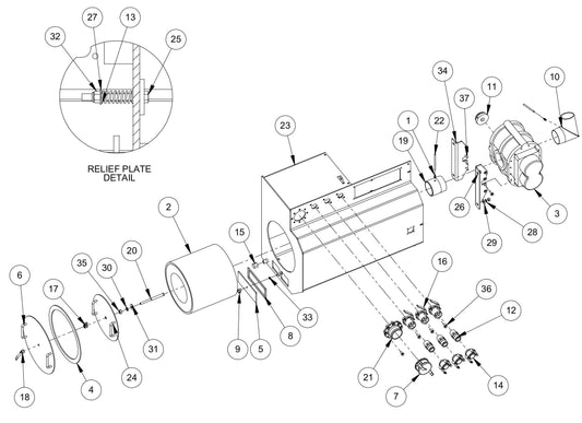 VEU Canister And Blower Assembly Parts By MBW