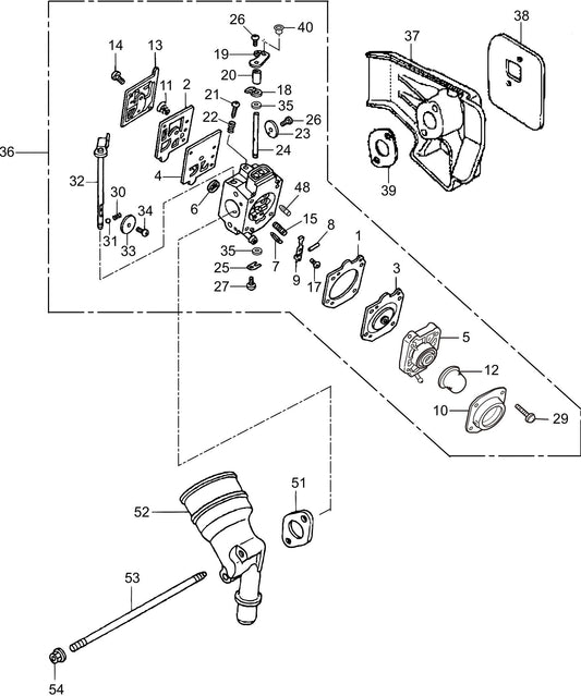 MTX80HDR Honda GX120RTKRBF Engine Carburetor Assembly Parts