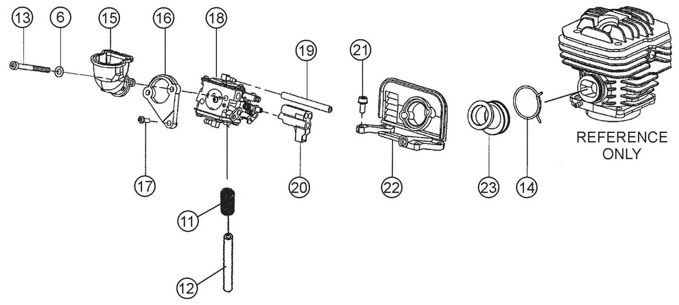 SHS81A Carburetor Mounting Assembly Parts