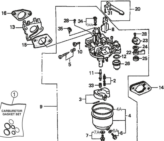 HONDA GX390K1QWT2/GX390U1QWT2 Engine carburetor Assembly Parts For SP1 Street Pro 1 Series By Multiquip