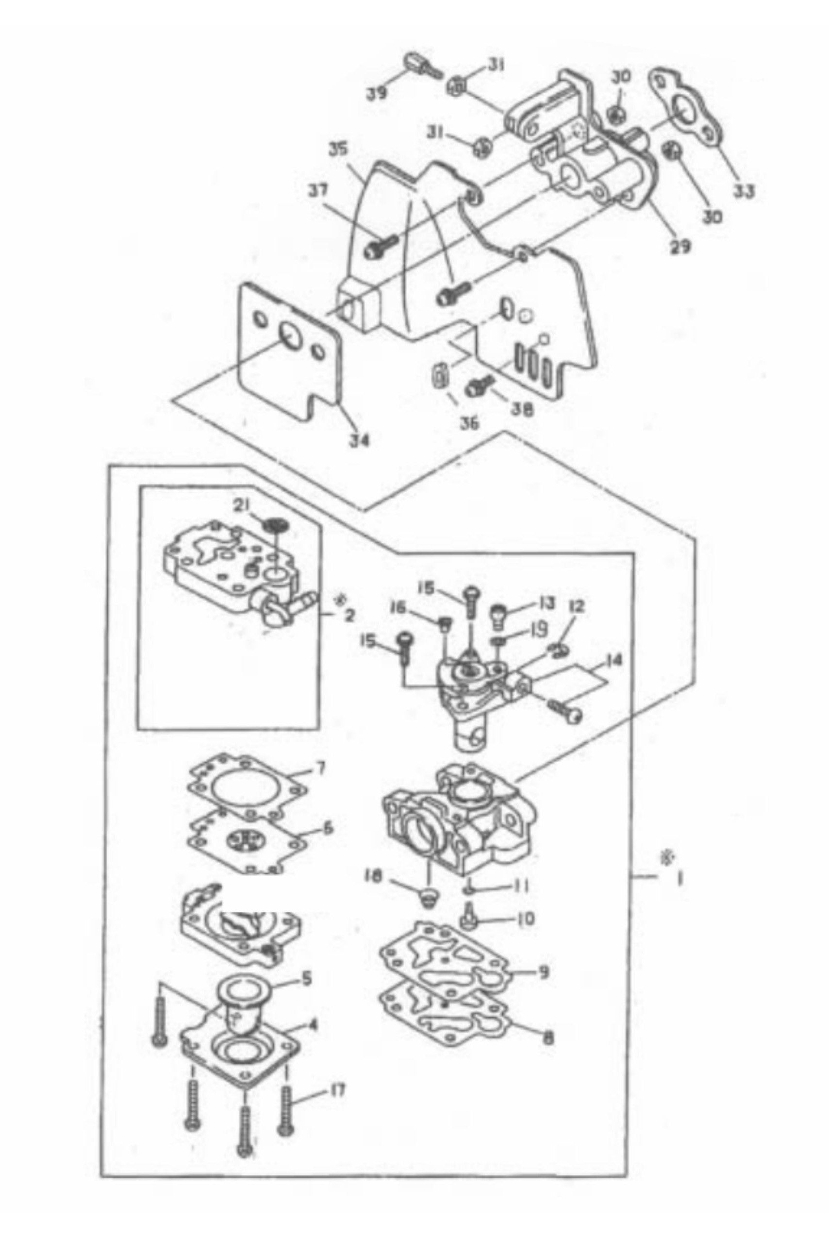 Carburetor Parts For EZ Vibe Concrete Vibrator Motors By Wyco