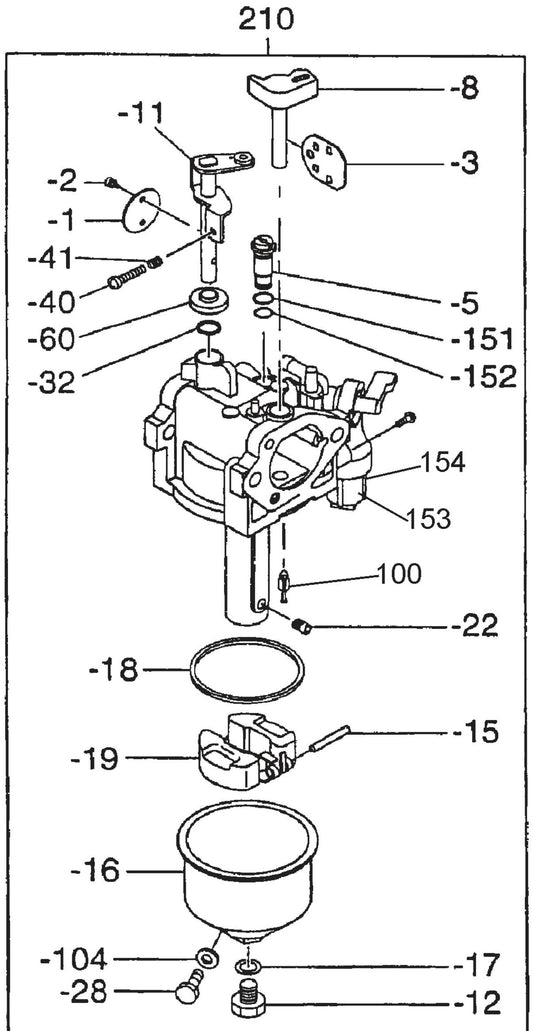 QP3TE ROBIN EX270D500241 ENGINE Carburetor Assembly Parts By Multiquip
