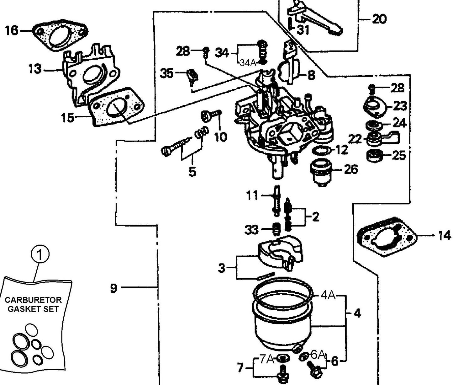 SP118 HONDA GX390U1QWT2  Carburetor Assembly Parts