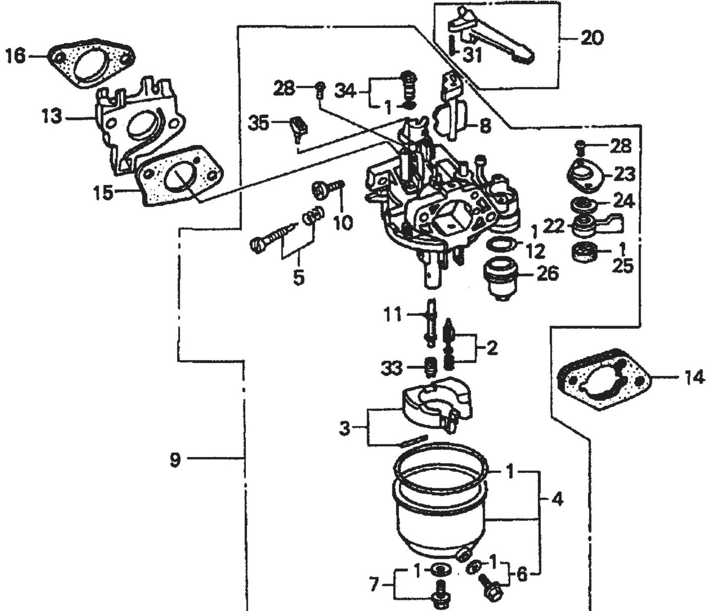  Honda GX390K1QWT2 Engine Carburetor Assembly Parts For SP2 CE13H20 SCE13H20 SCE20H2SP2 13H20 S13H20 S20H200 By Multiquip