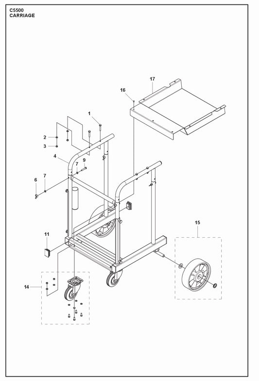 Carriage Parts C 5500 Pre-Separators By Husqvarna