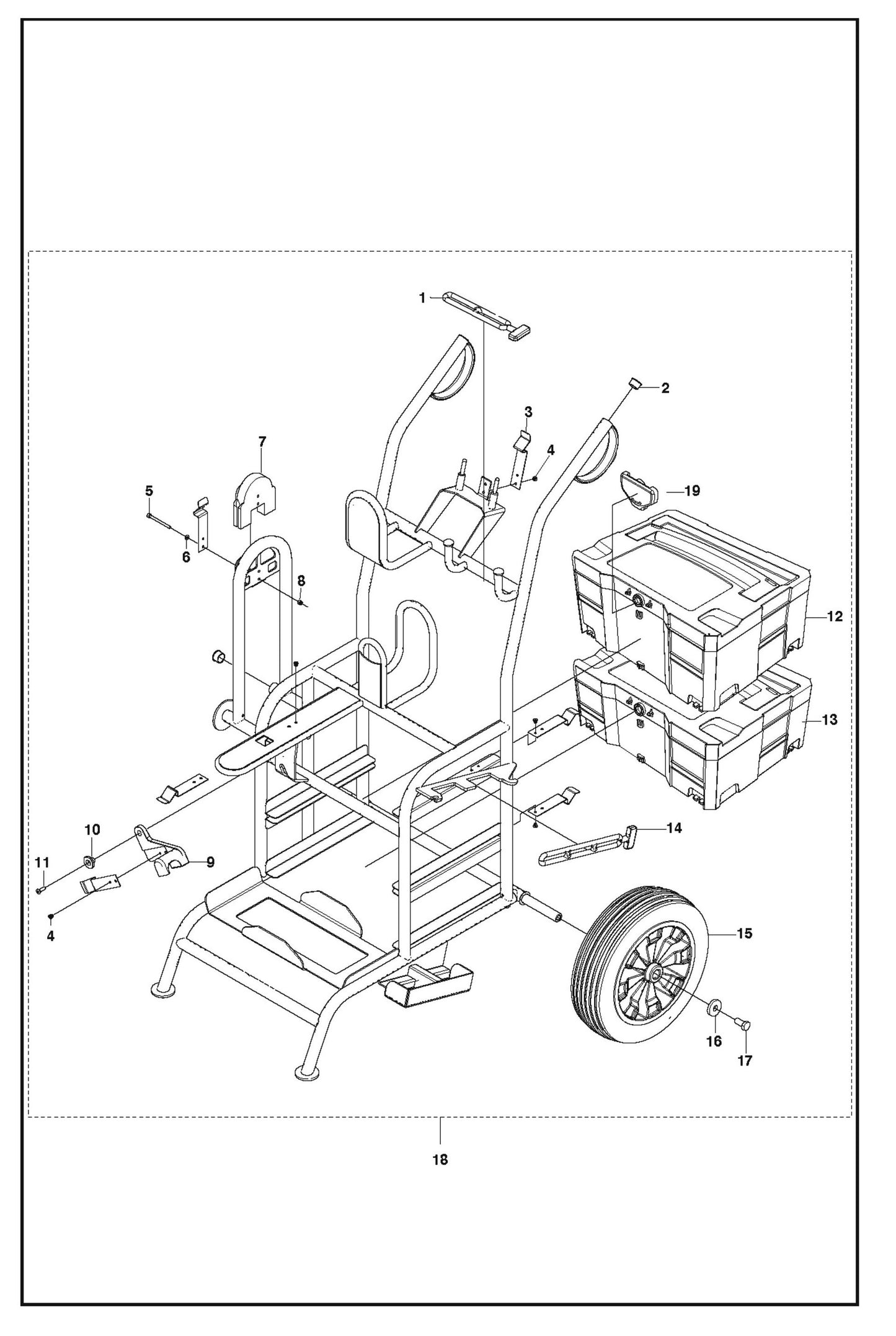 Carriage Parts For WS 220 By Husqvarna