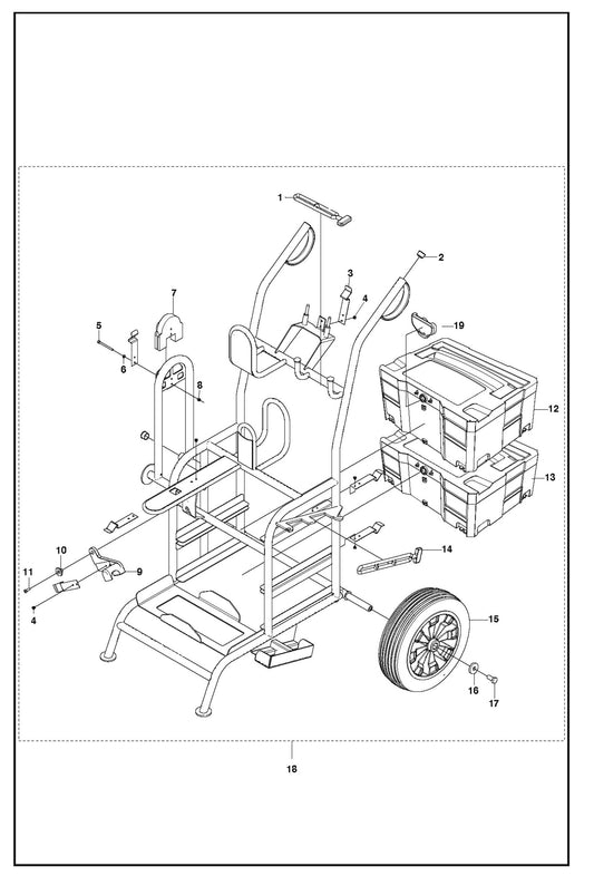 Carriage Parts For WS 220 By Husqvarna