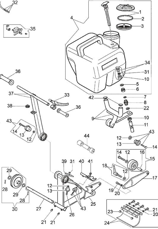 HS62A Cart Assembly Parts