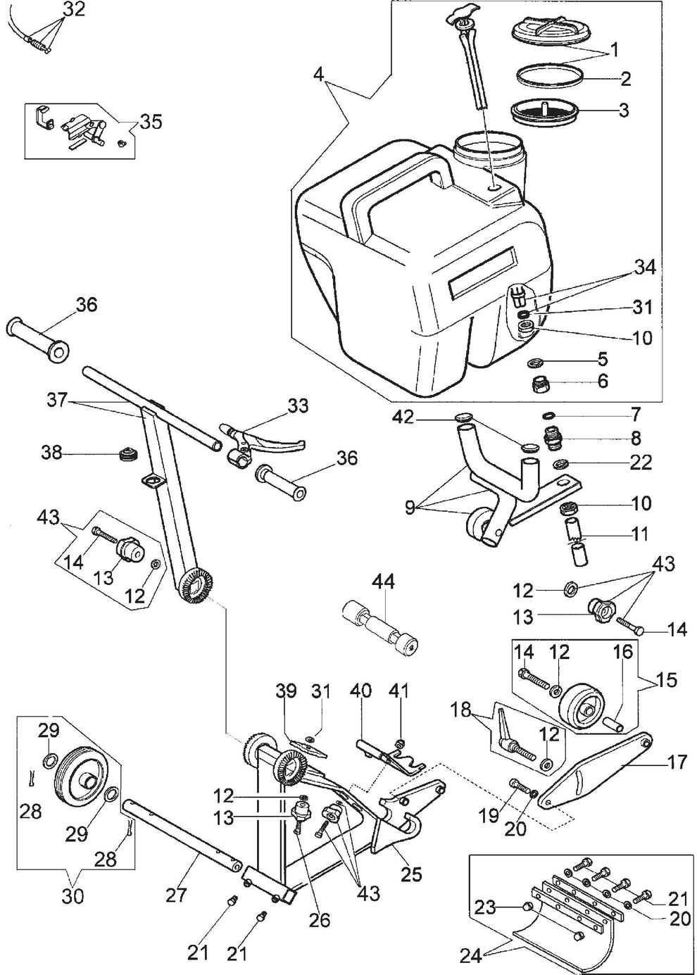 HS81A Cart Assembly Parts