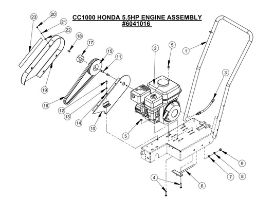 CC1000 Honda 5.5HP Engine Assembly Parts