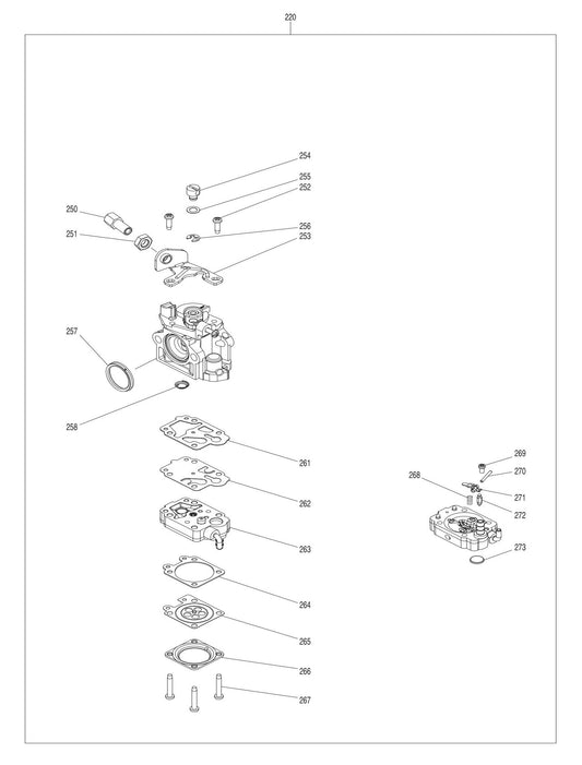 EB5300TH Carburetor Assembly Parts