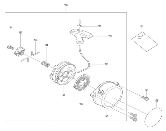 EB5300TH Starter Assembly Parts