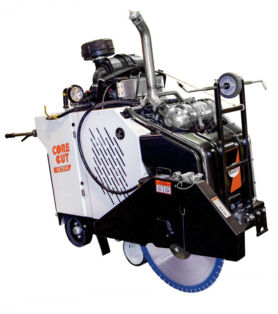 CC7574DD In Line Walk Behind Concrete Saw by Core Cut Diamond Products