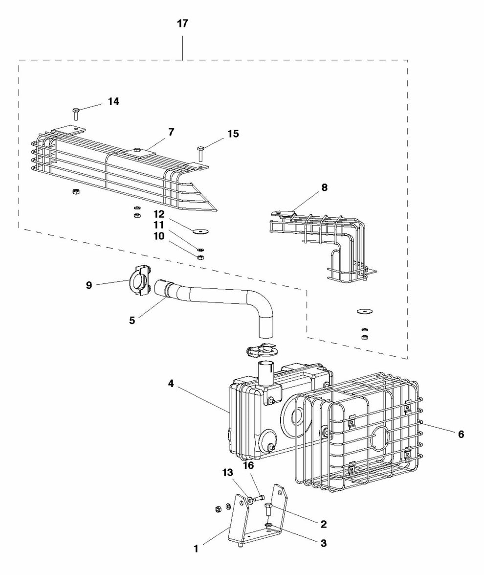 Soff Cut 4000, 2015-10 Exhaust System Assembly Parts by Husqvarna