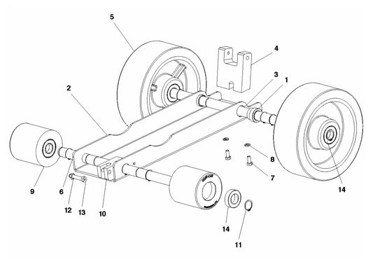 Soff Cut 4000, 2015-10 Front Wheel Carriage Assembly Parts by Husqvarna