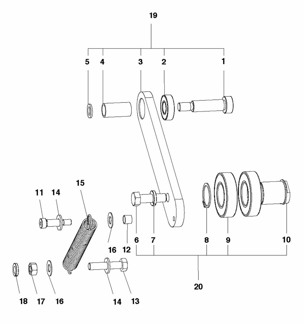 Soff Cut 4000, 2015-10 Pump Idler Pulley Assembly Parts by Husqvarna