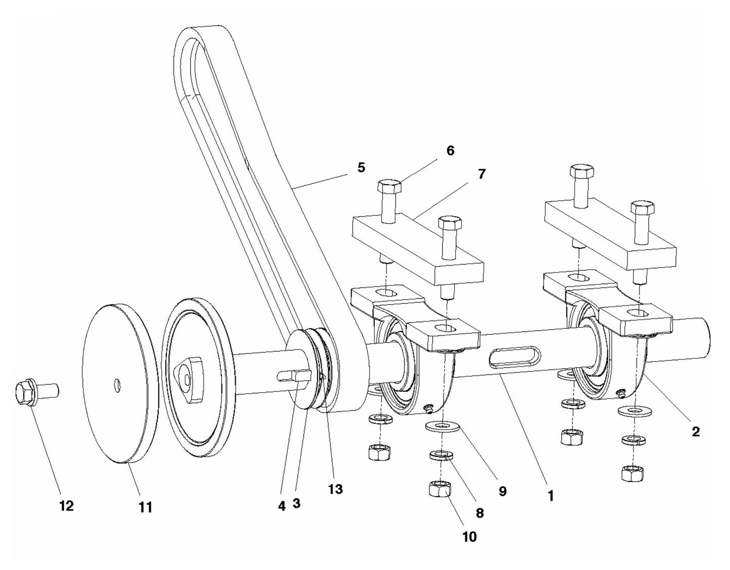 Soff Cut 4000, 2015-10 Blade Shaft Assembly Parts by Husqvarna