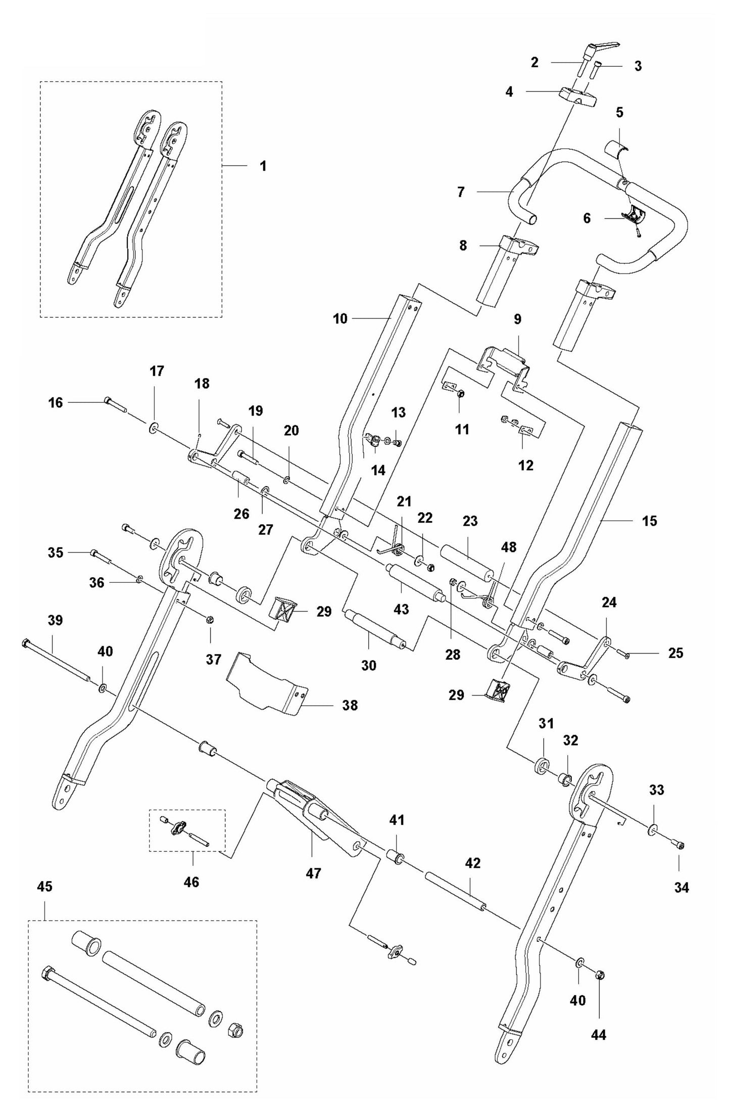 PG 280 v.4 Frame Assembly Parts by Husqvarna