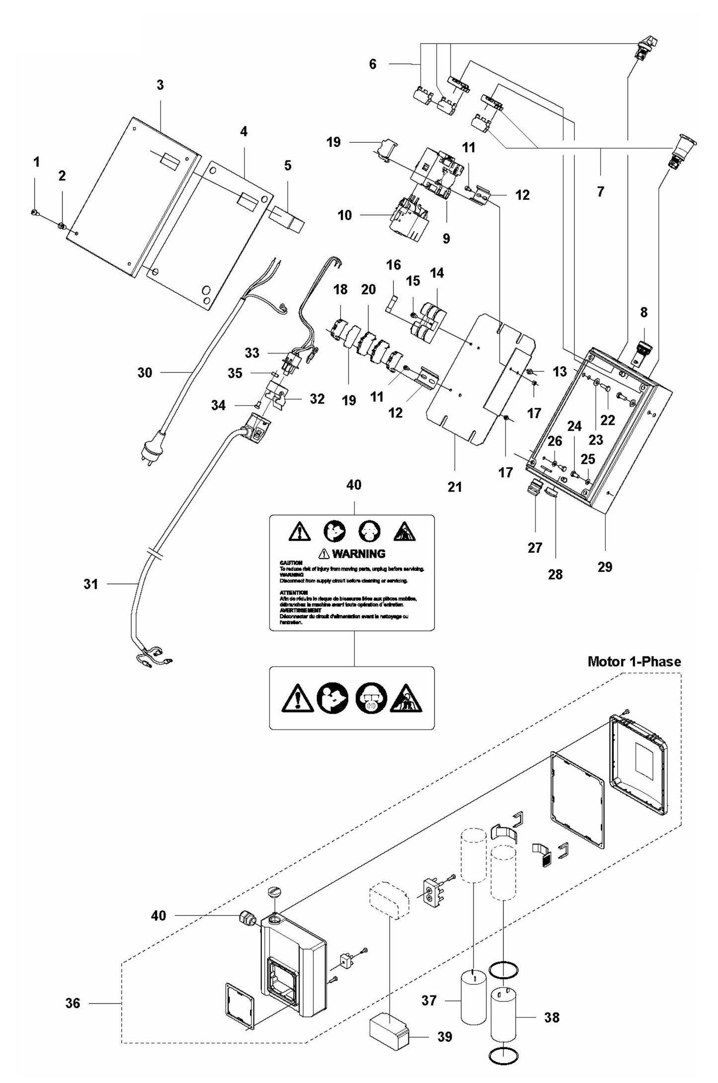 PG 280 v.4 Electrical Assembly Parts by Husqvarna