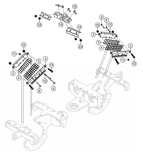 Center Beam Hose Guide Assembly Parts-RX 1575, RX 157533 YANMAR 3TNV80F DIESEL ENGINE