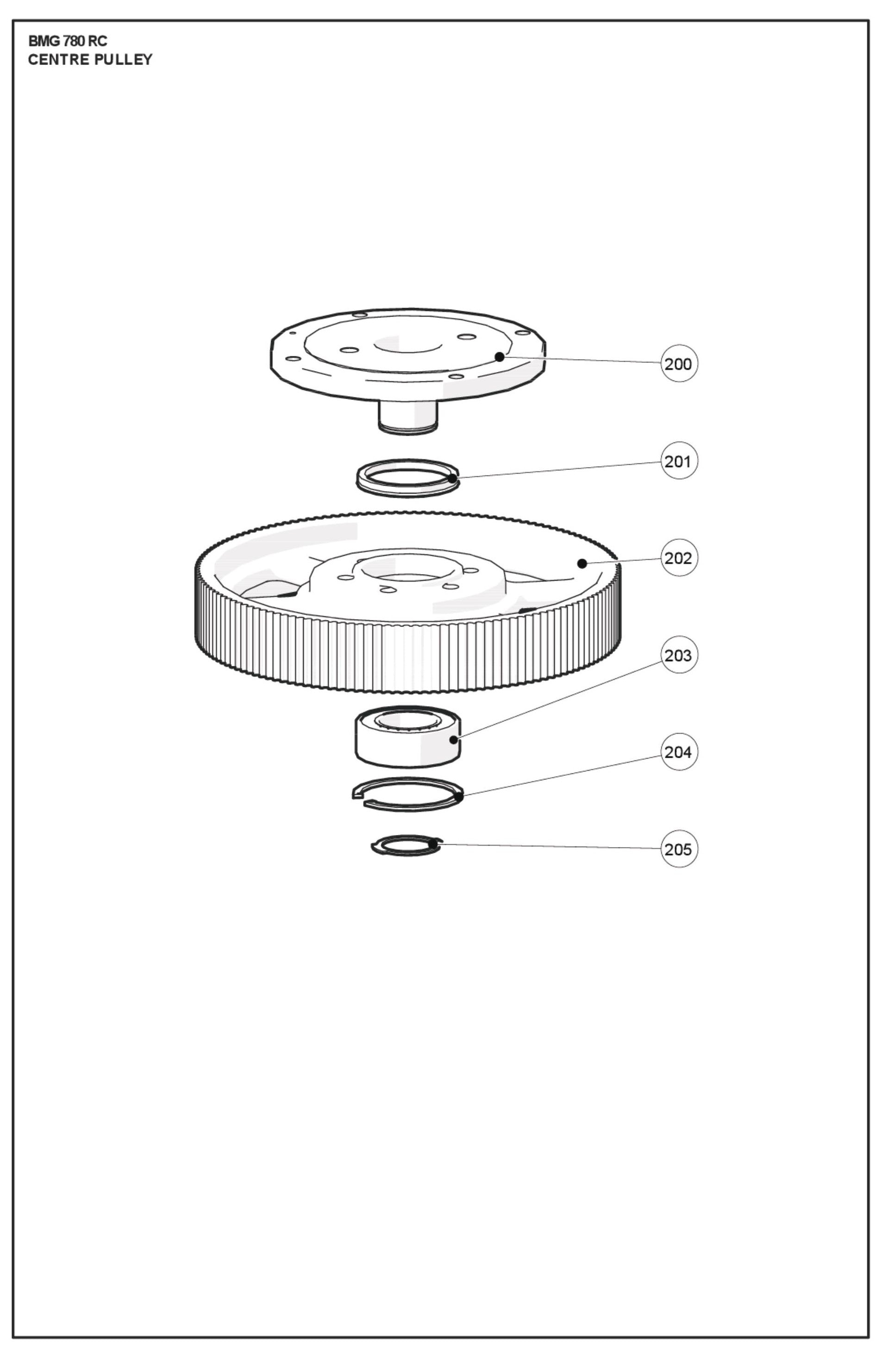 Centre Pulley Parts For BMG 780 RC By Husqvarna