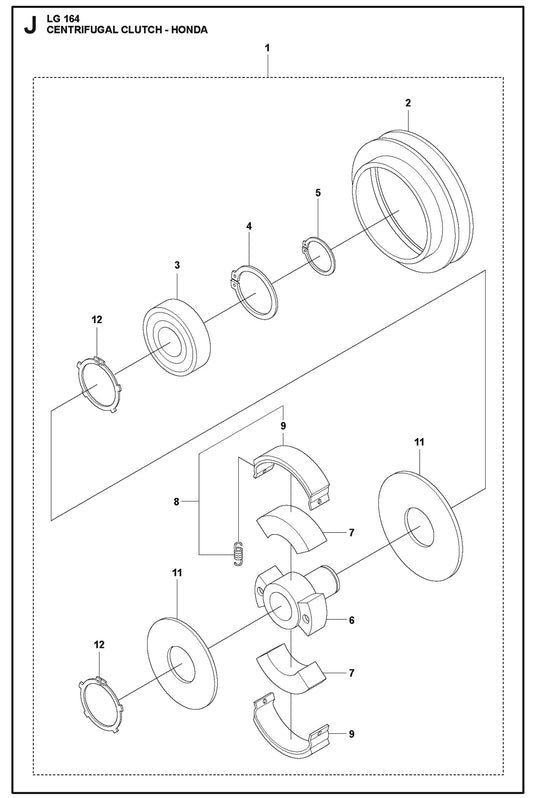 Centrifugal Clutch- Honda Parts For LG 164 Petrol By Husqvarna