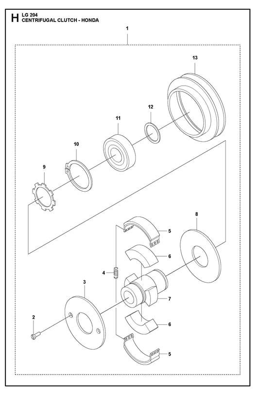 Centrifugal Clutch-Honda Parts For LG 204 Petrol By Husqvarna