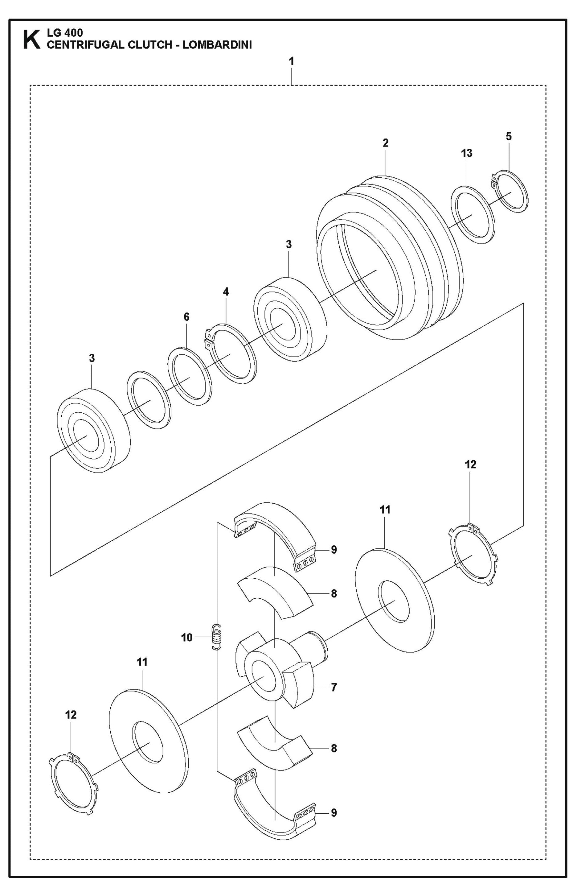 Centrifugal Clutch - Lombardini Parts For LG 400 Diesel By Husqvarna