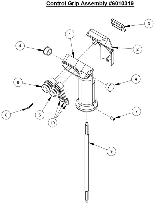 CC6561/CC6561-3/CC6571/CC6571-3 Control Grip Assembly