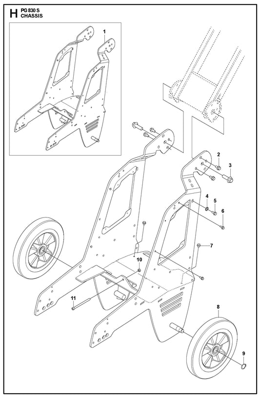 Chassis Parts For PG 830 S By Husqvarna