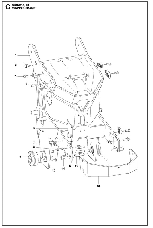 Chassis Frame Parts For HTC X8 By Husqvarna
