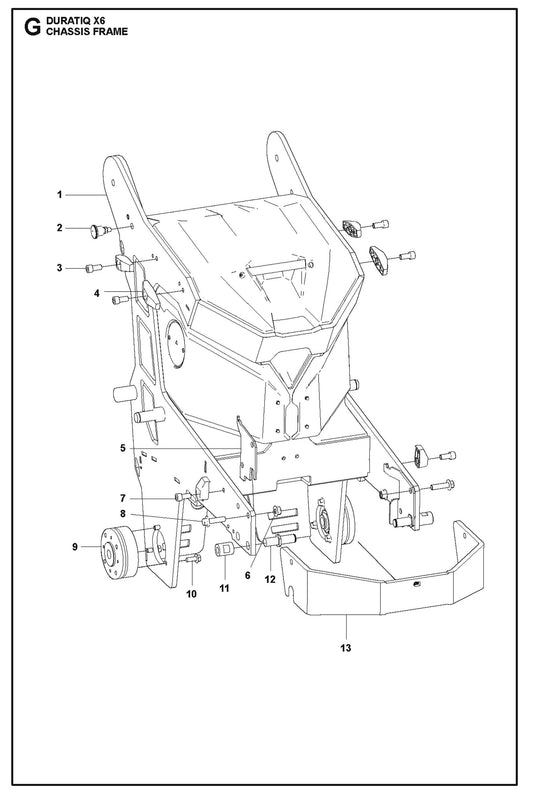 Chassis Frame Parts For HTC X6 By Husqvarna