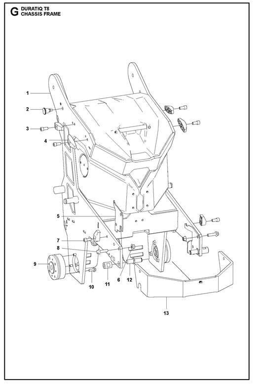 Chassis Frame Parts For HTC T8 By Husqvarna