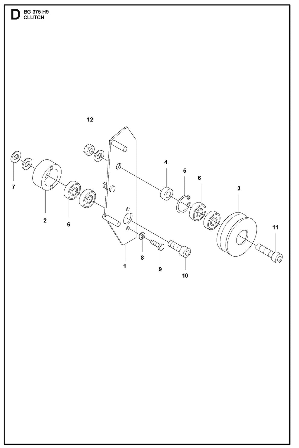 Clutch Fig (2) Parts For BG 375 By Husqvarna